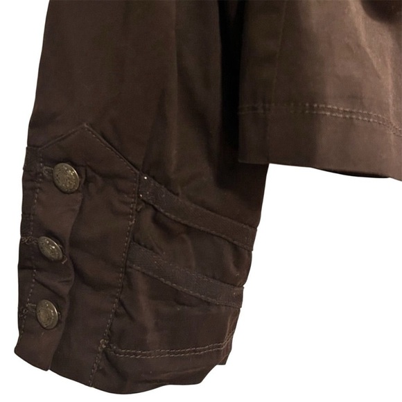 APT. 9 Women's Military Style Jacket Brown Size L Double-Breasted - Picture 6 of 10